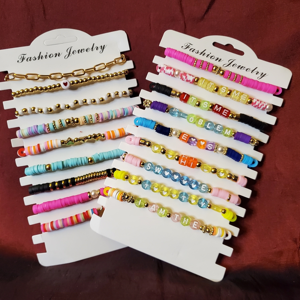 Colorful Kids Beaded Bracelet 2 Sets
